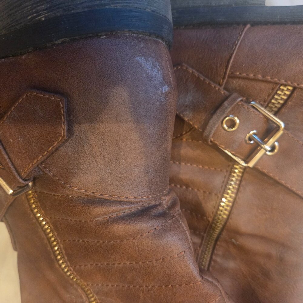 Over the knee Tan Boots - Picture 3 of 8